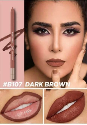 Picture of Beauty Glazed Waterproof & Long Lasting Lip Liner Dark Brown and Beauty Glazed Matte Liquid Lipstick Dark Brown 118