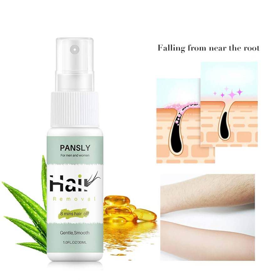 Picture of Pansly Hair Removal Spray 8 mins Beard Legs Painless Hairs Remover-30ml
