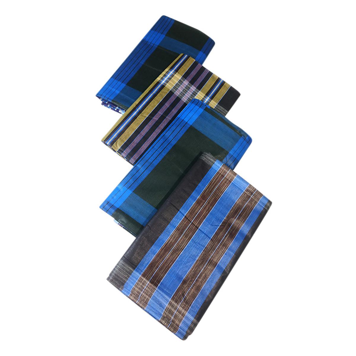 Picture of 2 Pc 5 Hat Colorful Cotton Made Traditional Lungi For Men/Boys_৫ হাত দেশি সেলাই করা সুতি লুঙ্গি