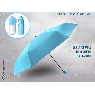 Picture of 1 Pc Colorful, Stylish & Fashionable Capsule Umbrella For Men, Women, UV Protected