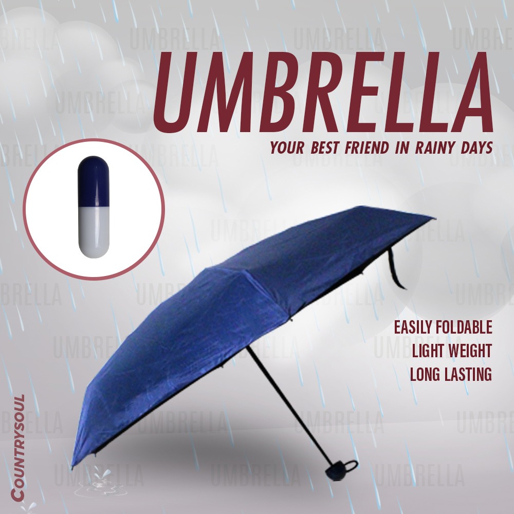 Picture of Newcom Ultra Lights and Small Mini Umbrella with Cute Capsule Case,5 Folding Compact Pocket Umbrella(Blue)