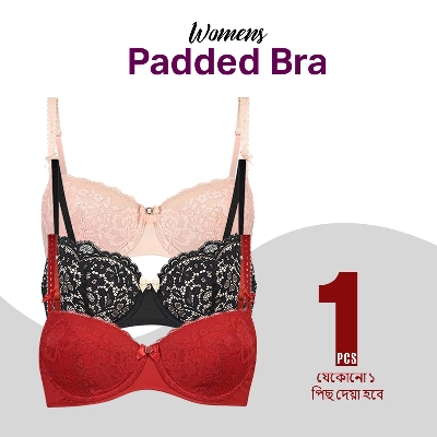 Picture of 1 Pcs Padded Bra for Women, Girls, Ladies - Bra - Bra - Bra - Bra For Girls - ব্রা