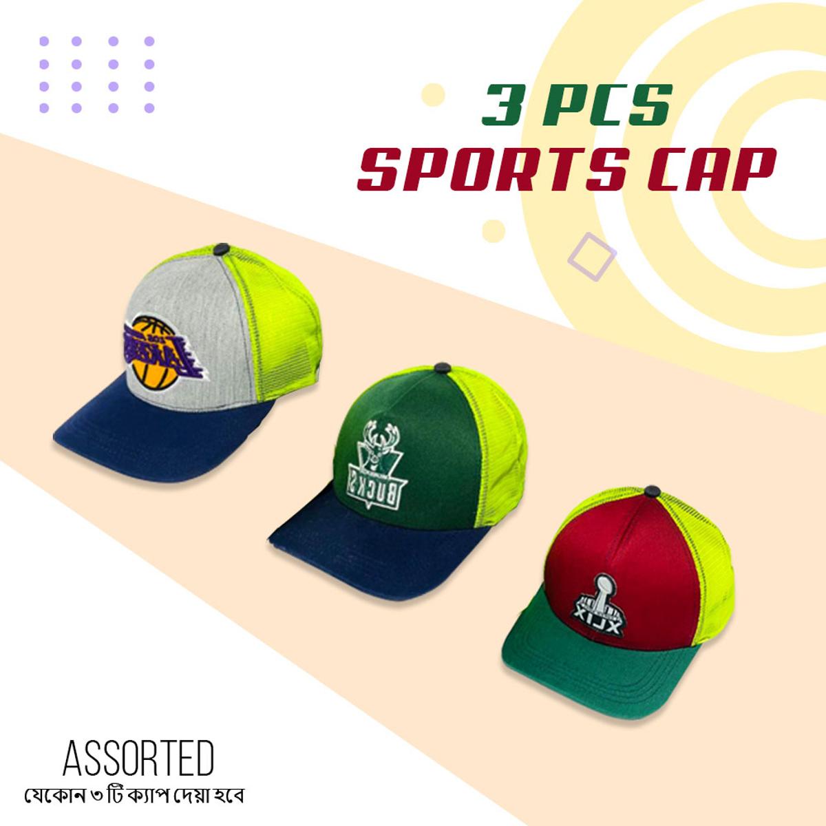 Picture of 3 Pcs Mens Trucker Hat Mesh Foam Cap Snapback Baseball Adjustable Plain Caps Solid Hats Breathable Fashion Cap