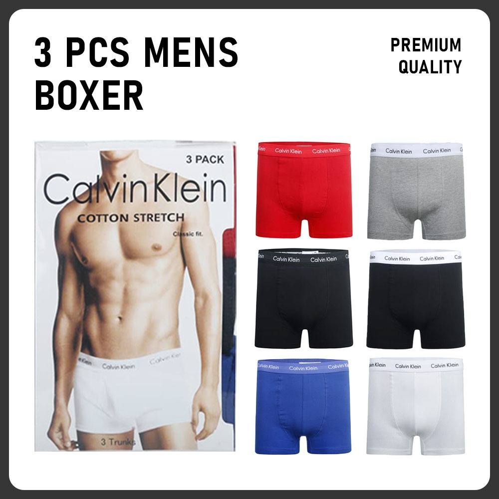 Picture of 3 Pcs Branded Men's Boxer/Trunks/Underwear_Flexible, True To Size, Breathable Fabric, Regular Wear