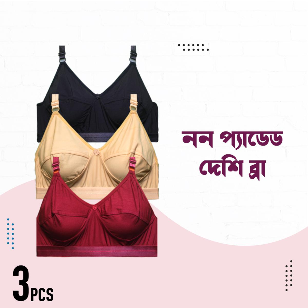 Picture of 3 Pcs highly comfortable cotton Guddi Bra /  Bra for Women and Girls - Bra - Bra