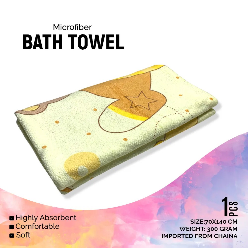 Picture of 1 PC Microfiber Bath Towel, Highly Absobent, Soft & Comfortable