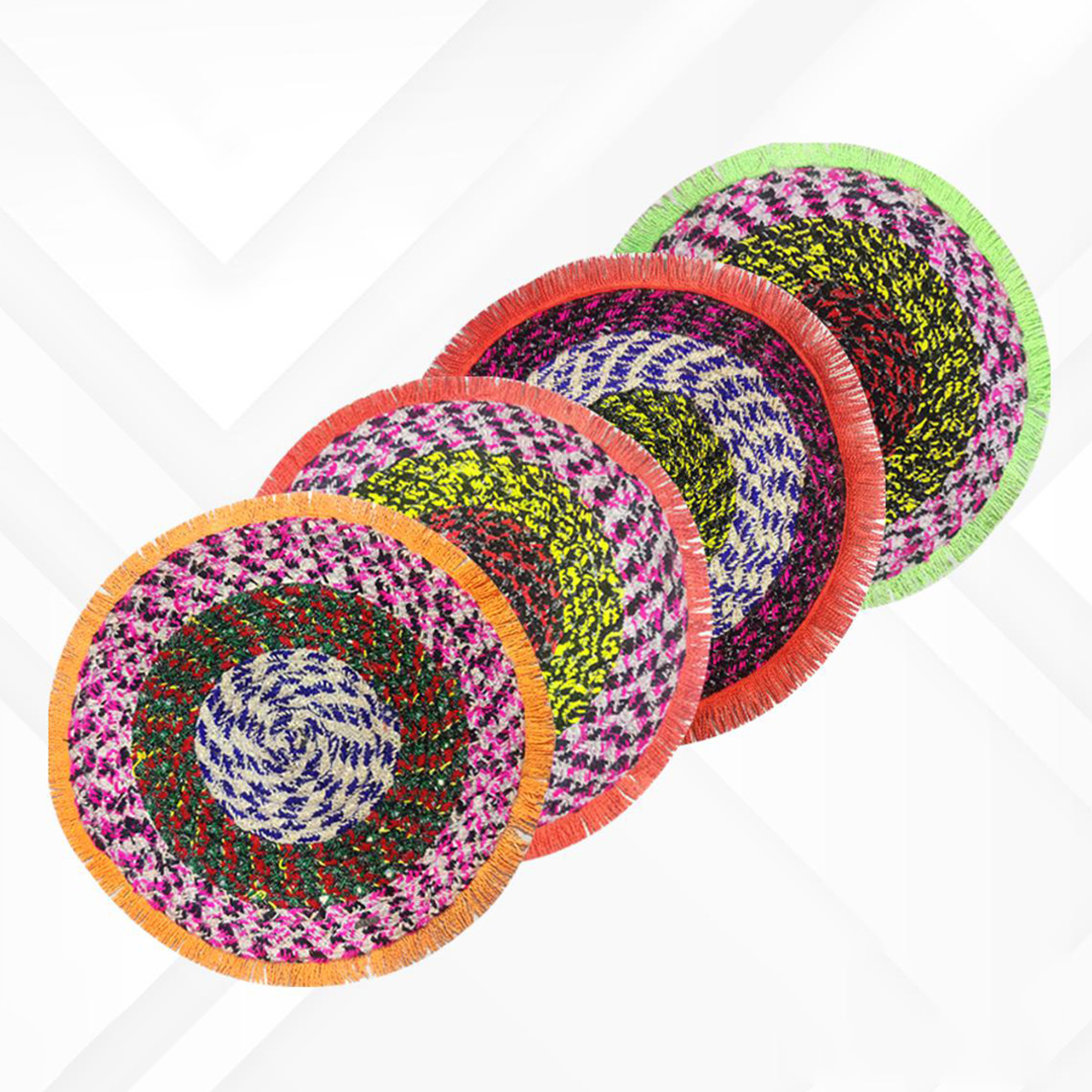 Picture of 4 Pcs High Quality Door Mat, floor paposh, door paposh, Living Room & Bedroom Floor Mats Multi Colour