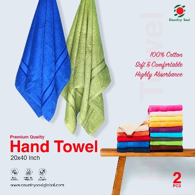 Picture of 2 Pc cotton made premium quality Hand Towel Guest Towel