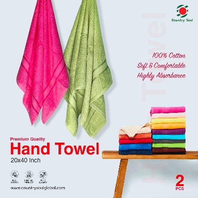 Picture of 2 Pc cotton made premium quality Hand Towel Guest Towel