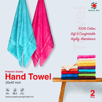 Picture of 2 Pc cotton made premium quality Hand Towel Guest Towel