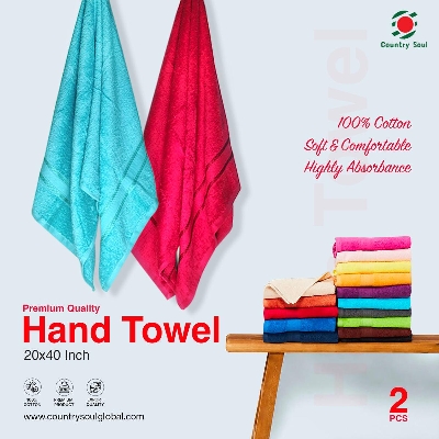 Picture of 2 Pc cotton made premium quality Hand Towel Guest Towel