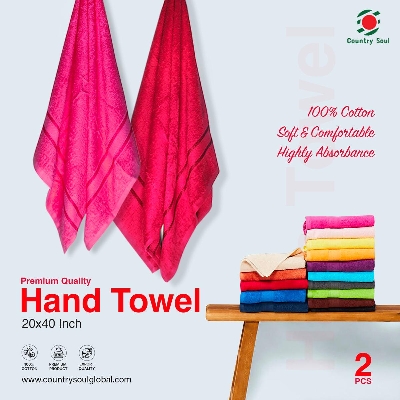 Picture of 2 Pc cotton made premium quality Hand Towel Guest Towel