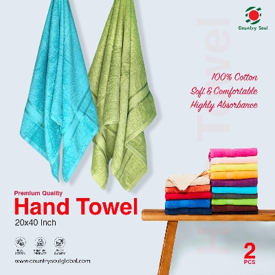 Picture of 2 Pc cotton made premium quality Hand Towel Guest Towel