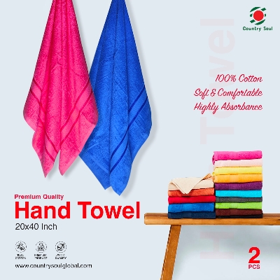 Picture of 2 Pc cotton made premium quality Hand Towel Guest Towel