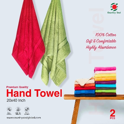 Picture of 2 Pc cotton made premium quality Hand Towel Guest Towel