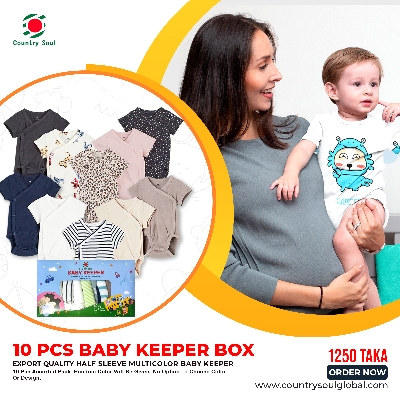 Picture of 10 PCS Assorted Baby Romper, Bodysuit, Baby Keeper Unisex Zero 0 Month- 36 Month Cotton High Quality