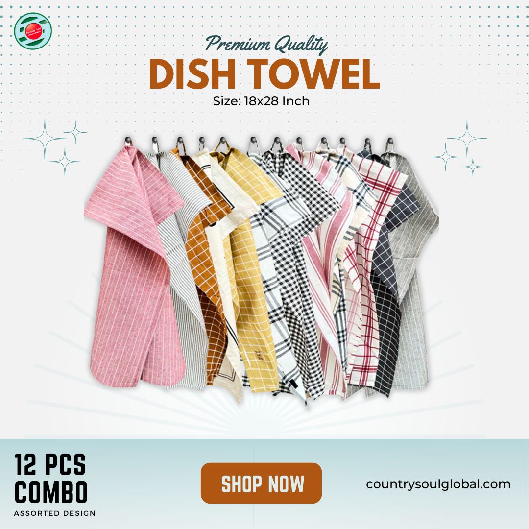 Picture of 12 pcs Assorted Branded Dish Towel_Aesthetic Designs, Durable, Quick-Drying_Towels for Cleaning, Washing & Drying_