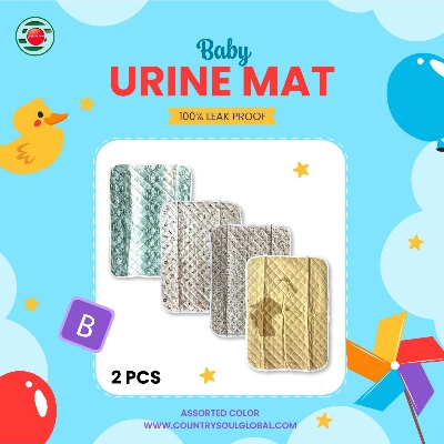 Picture of 2 Pcs Waterproof Washable Mattress Urine Mat for Baby Toddlers Cute Cartoon Bed Protector Diaper Bedding Urine Pads Cloth Breathable