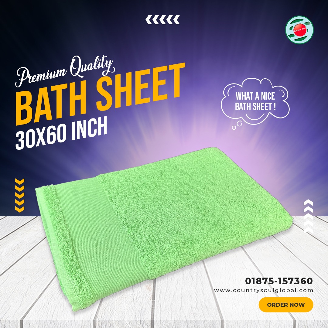 Picture of 1 PCS Premium Quality Bath Sheet /Extra long Bath Towel 30x60-100% Pure Cotton - Ideal for Everyday use - Ultra Soft & Highly Absorbent - Machine Washable