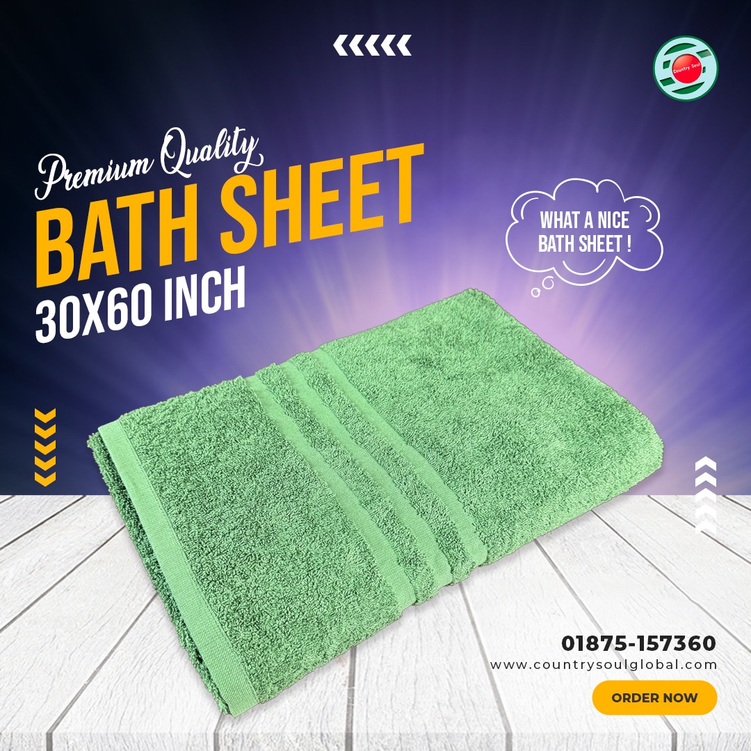 Picture of 1 PCS Premium Quality Bath Sheet /Extra long Bath Towel 30x60-100% Pure Cotton - Ideal for Everyday use - Ultra Soft & Highly Absorbent - Machine Washable