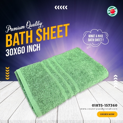 Picture of 1 PCS Premium Quality Bath Sheet /Extra long Bath Towel 30x60-100% Pure Cotton - Ideal for Everyday use - Ultra Soft & Highly Absorbent - Machine Washable