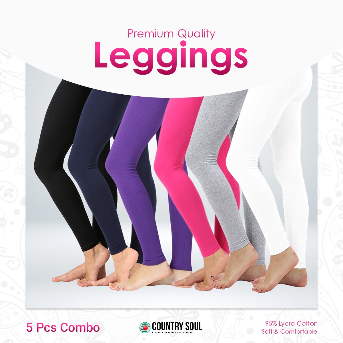 Picture of 5 Pcs Country Soul Essentials Legging/yoga pant for Womens & girls