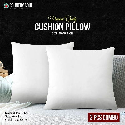 Picture of 3 Pcs Microfiber Cushion 16x16 Inch