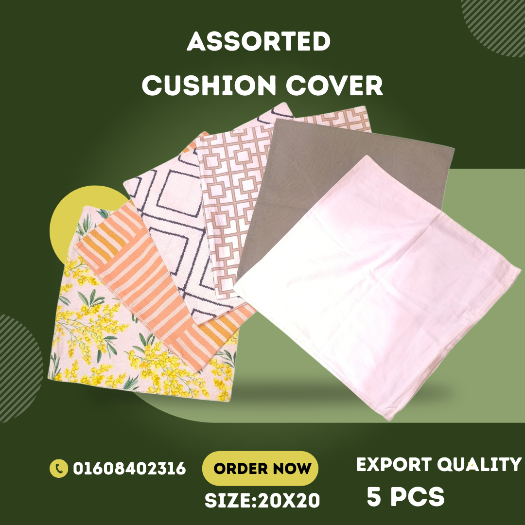 Picture of 5 pcs assoted unique design printed 20x20 cushion cover
