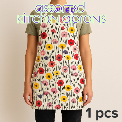 Picture of 1 pcs 100% Exported Cotton Printed Assorted Kitchen Apron