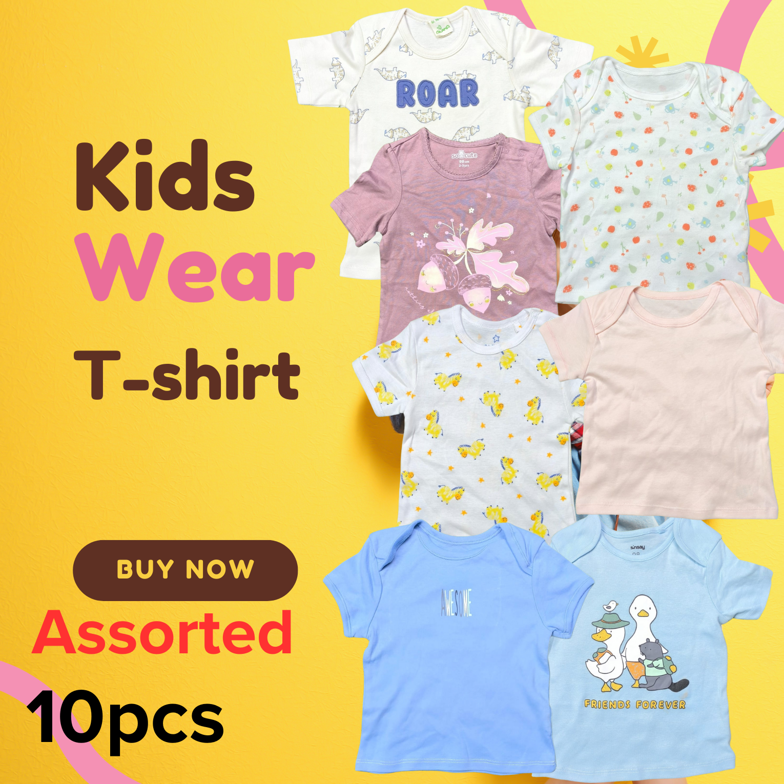 Picture of 10 pcs  Assorted Export Quality  baby t-shirt