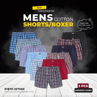 Picture of 3 Pcs Assorted 𝐌𝐞𝐧𝐬 𝐒𝐡𝐨𝐫𝐭𝐬/brief pant/underwear pant