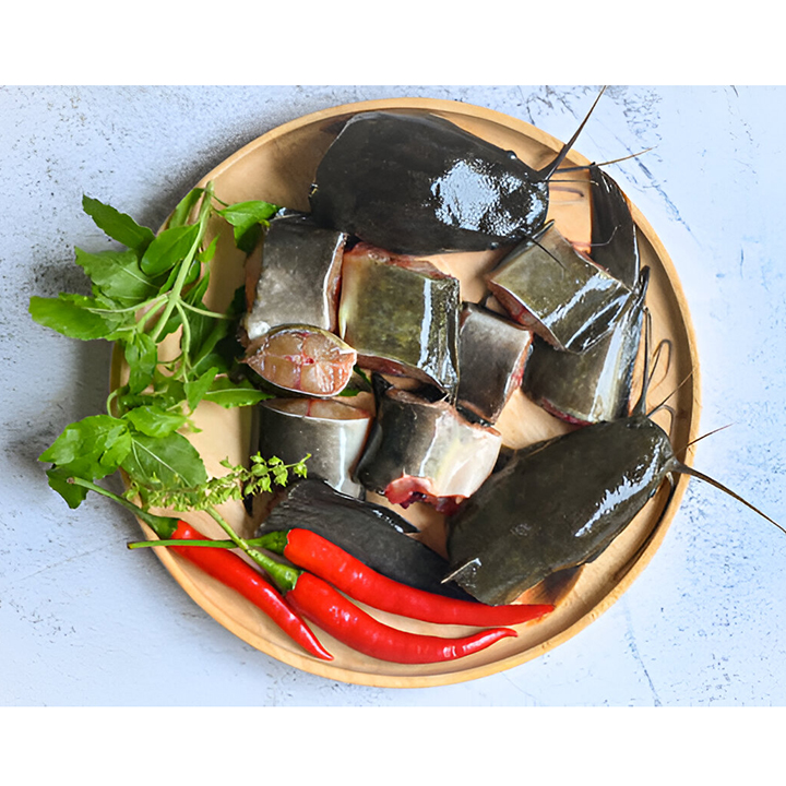 Picture of Premium Quality Magur Fish Medium Cube Cut & Clean 500g