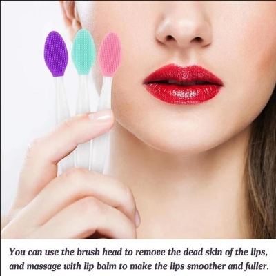 Picture of 1 Pcs Silicone Exfoliating Lip Brush Tool Double-sided Soft Lip Smoother Brush