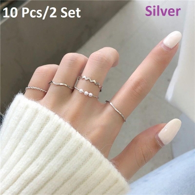 Picture of Artificial Jewelry Finger Ring Set 10-Pcs/2-Set