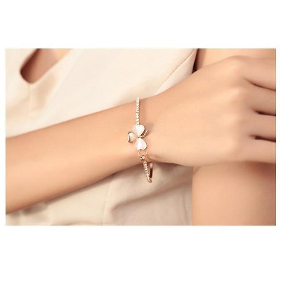 Picture of Korean Version New Trendy Cats Eye Stone  Heart Bracelet
