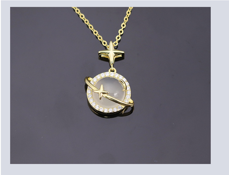 Picture of Cat Eye Planets Stylish Neckless for Girls or Women