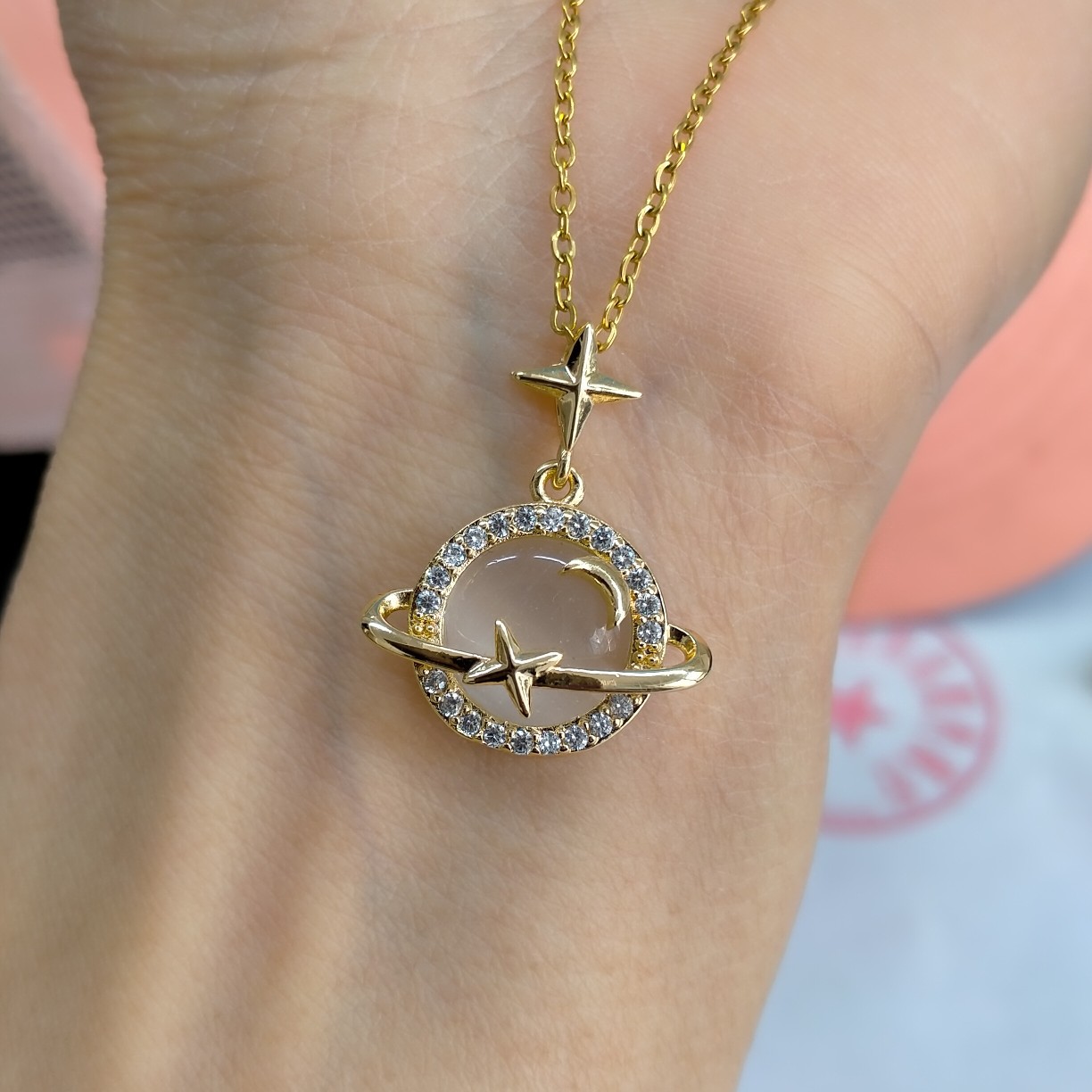 Picture of Cat Eye Planets Stylish Neckless for Girls or Women