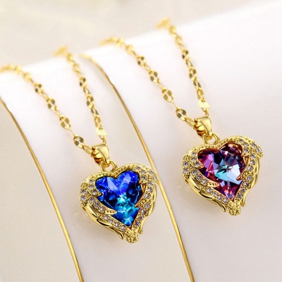 Picture of Ocean Heart  Clavicle Chain Design Neckless for Stylish Girls or Women