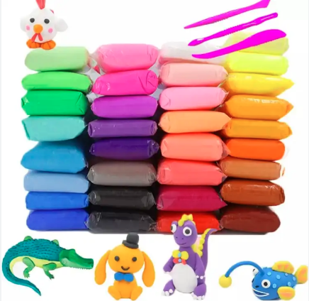 Picture of 12pcs-1pac Air Drying DIY soft Super clay/craft ideas for your baby/kids By Zikra Exclusive