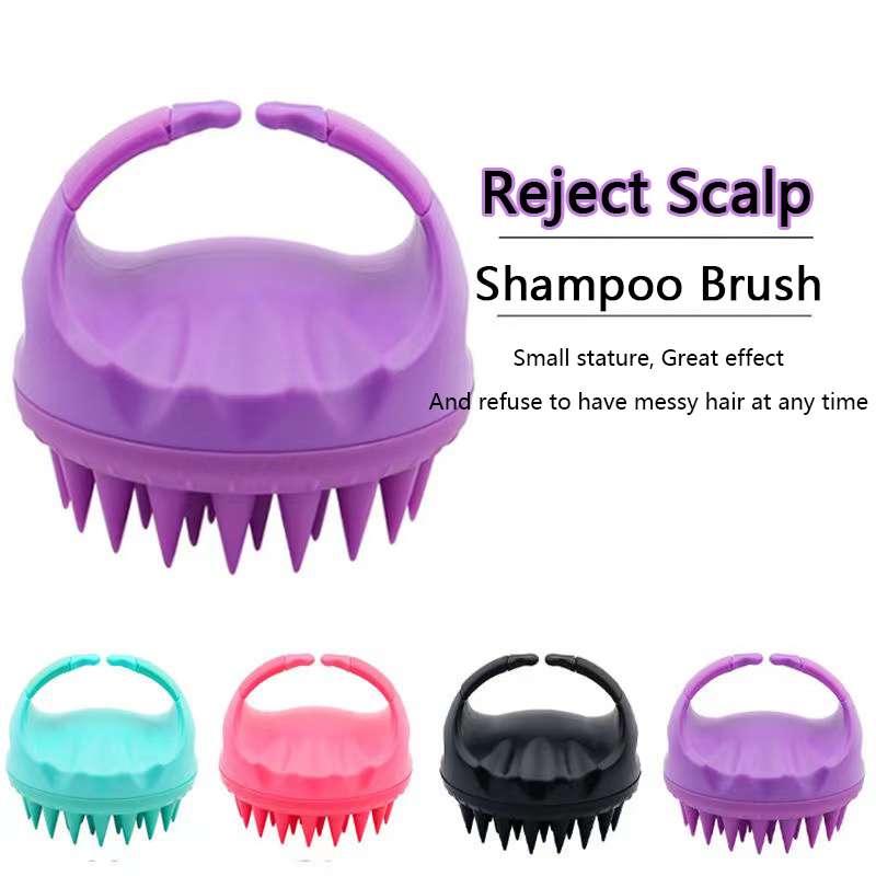 Picture of Silicone Head Body Scalp Massage Brush Comb Bath Shampoo Washing Brush  By Zikra