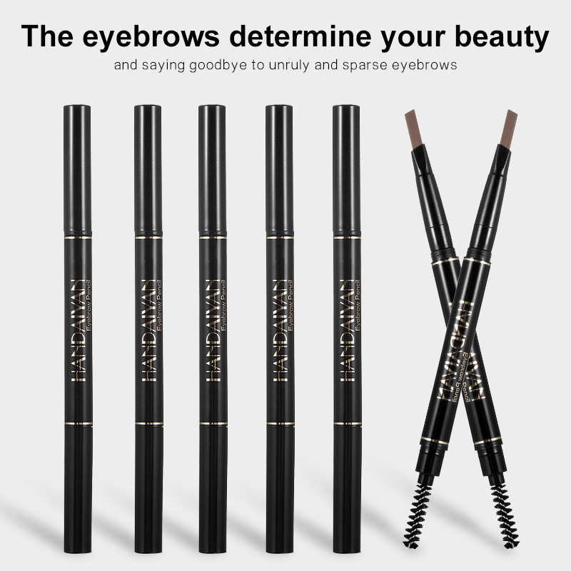 Picture of HANDAIYAN Double Headed Eyebrow Pencil Automatic Rotating  Long Lasting Natural Waterproof Triangle Eyebrow Pen Make Up
