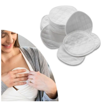 Picture of 4-Pcs Washable Reusable Pure Cotton anti-leakage overflow Soft cotton BreastPad -