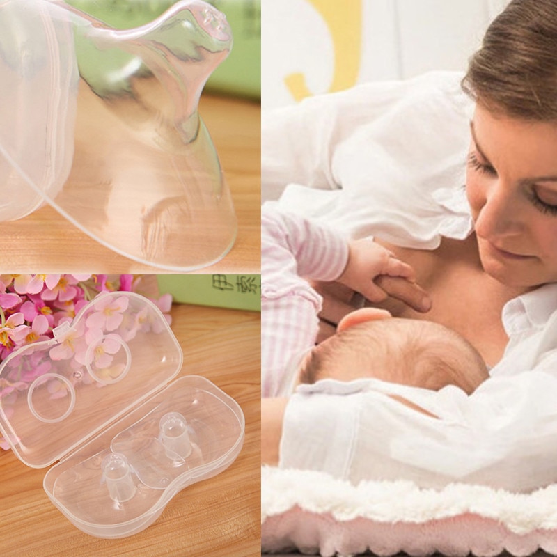 Picture of 2 Piece Nipple Shield with Carrying Boxes Breastfeeding Nipple
