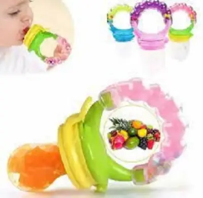 Picture of Cute Cartoon Baby Fruit Feeder Soft Silicone Pacifier Children Fresh Food Nibbler Supplementary Food Feeder
