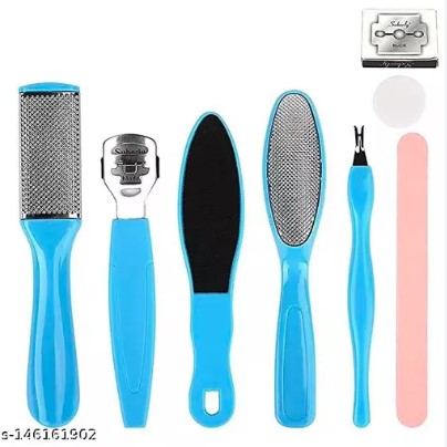 Picture of 8-Pcs/Set Stainless-Steel Dead Skin Shaved Foot  Scrubber Exfoliating Scrubber Heel With Box or Without box