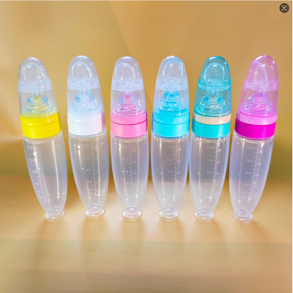 Picture of Premium Quality Baby Full Silicone Spoon Feeder Bottle  -1pcs