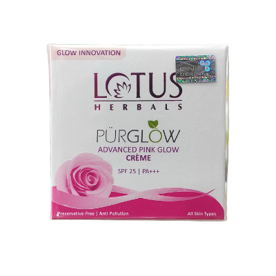 Picture of Lotus Herbals WhiteGlow Pur Glow Advanced Pink Glow Brightening Cream SPF 25 PA+++ - 35g (India)