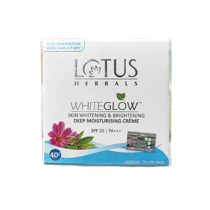 Picture of   Lotus Herbals WHITE GLOW Skin Whitening & Brightening Deep moisturising cream SPF20 - 40g (India)