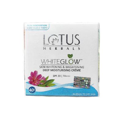 Picture of   Lotus Herbals WHITE GLOW Skin Whitening & Brightening Deep moisturising cream SPF20 - 40g (India)