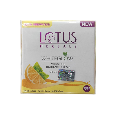 Picture of    LOTUS HERBALS White Glow Vitamin-C Radiance Cream SPF 20 - 35g (India)